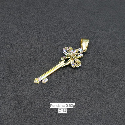 Degart 18 Karat Gold Key Pendant