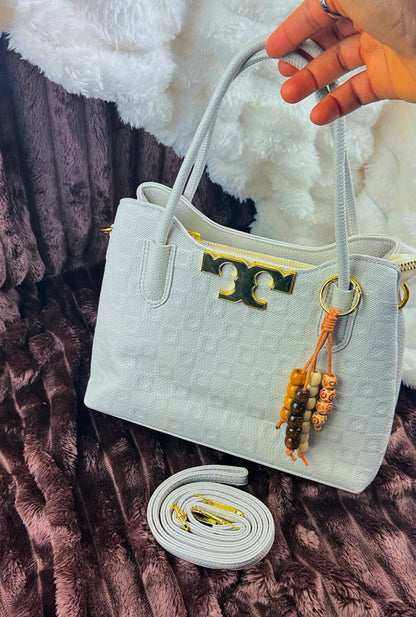 White T Shoulder Handbag | LARYZ Everyday -029 | Medium