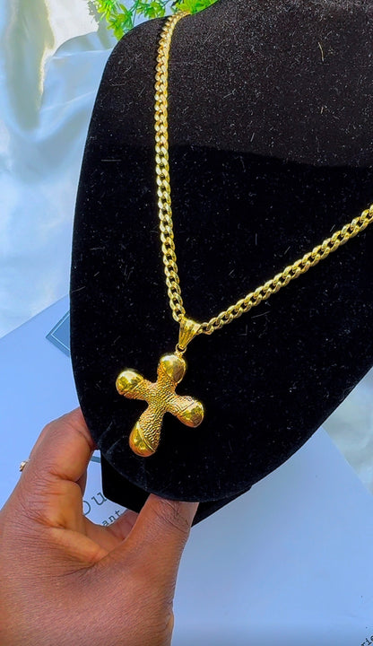 18K Solid Gold Cuban Chain Necklace For Men – 24 Inches - 7.1g
