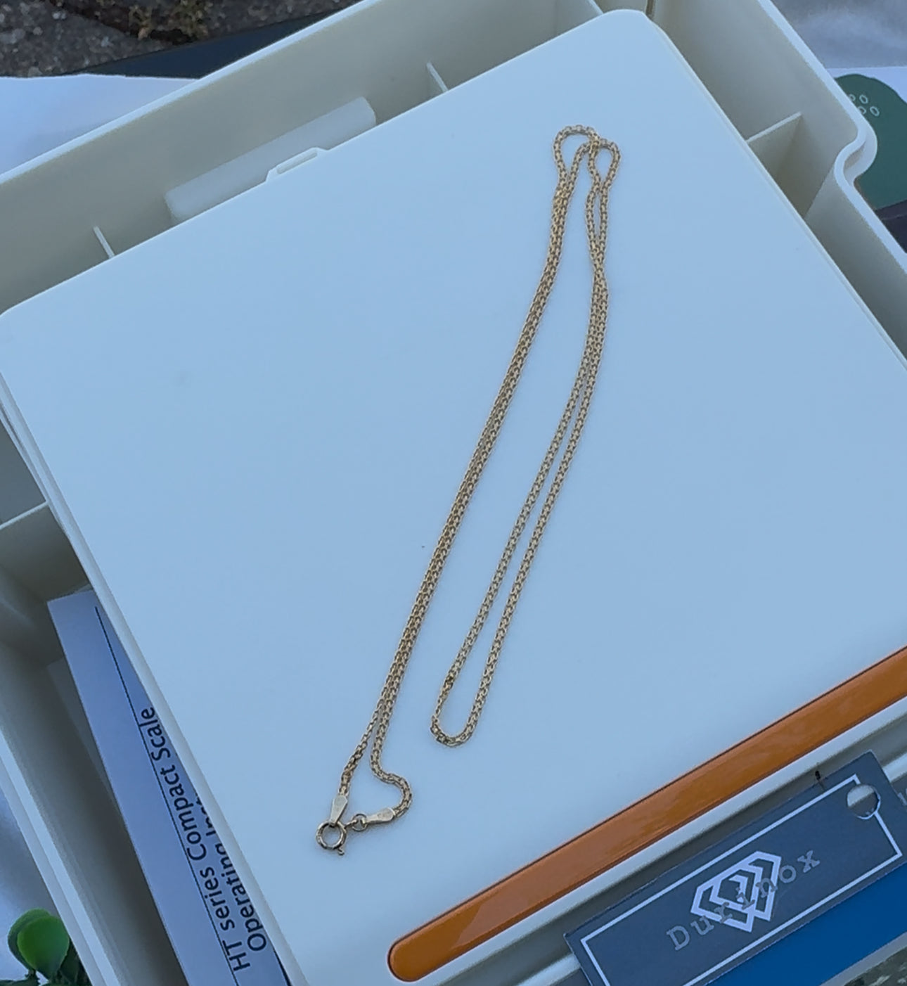 Deglag 18ct Solid Gold Carpet Chain Necklace 18 Inches