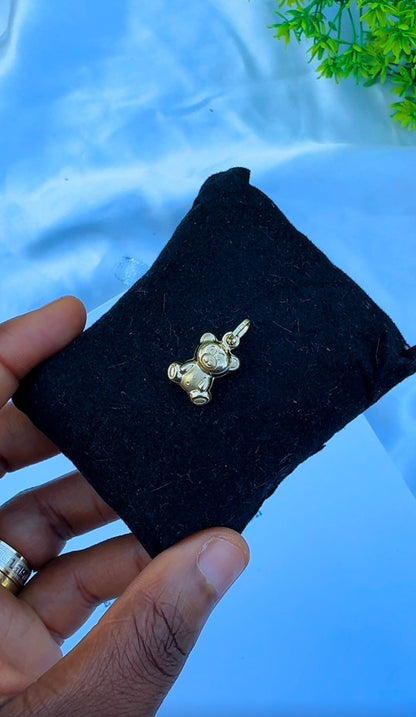 18K Solid Gold Teddy Bear Pendant | 1.1g
