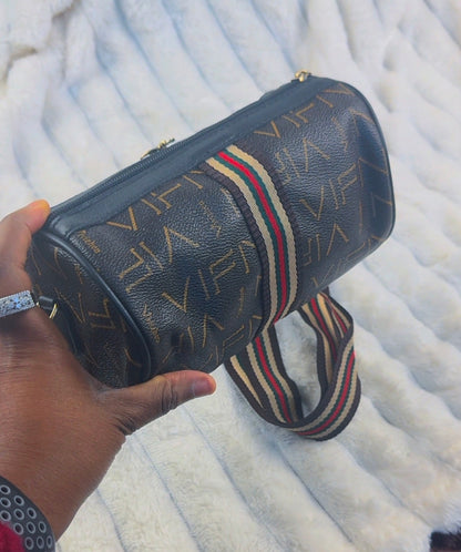 Vintage-Inspired Monogram Cylinder Barrel Bag | LARYZ Everyday 060 | Small