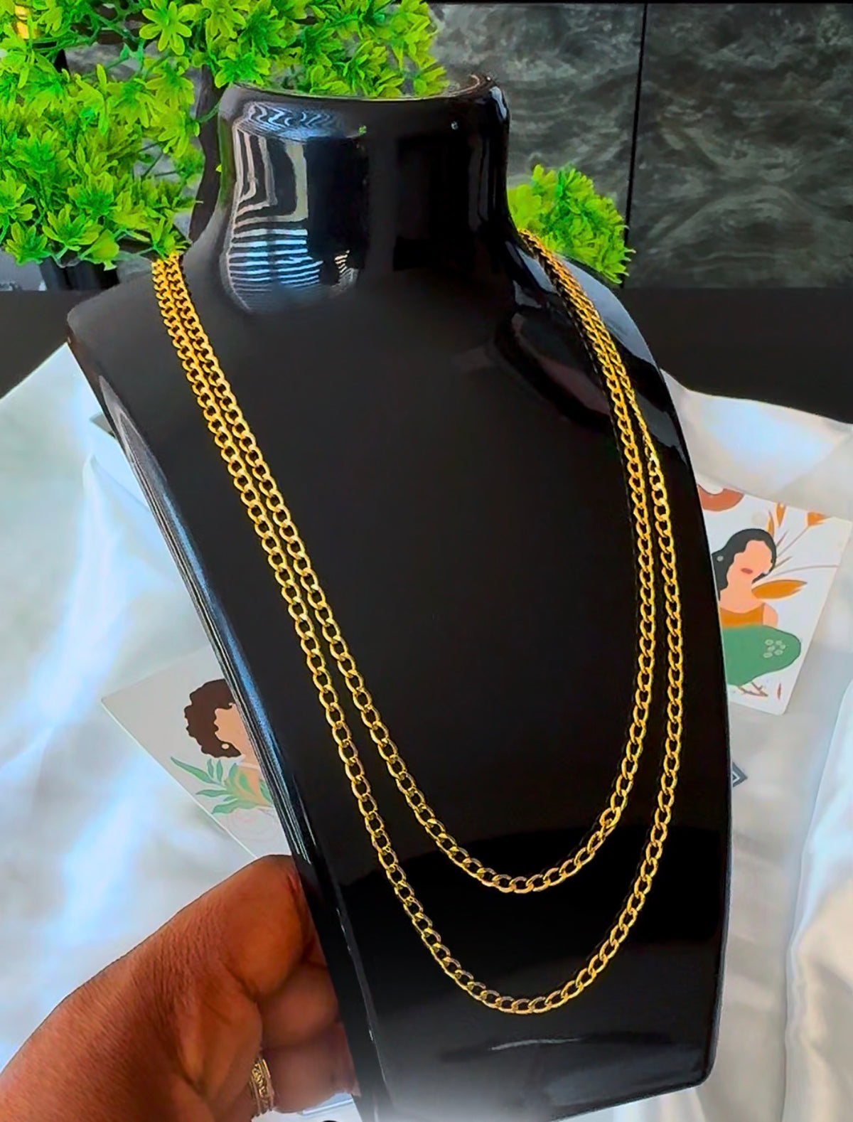 18K Solid Gold Cuban Chain Necklace 18” – 4.8g | 20” - 5.2g