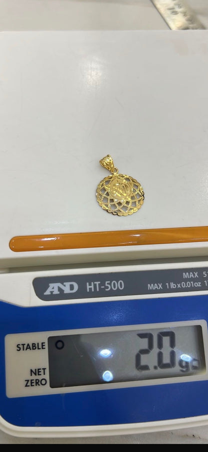 Degart 18 Karat Gold Allah Pendant
