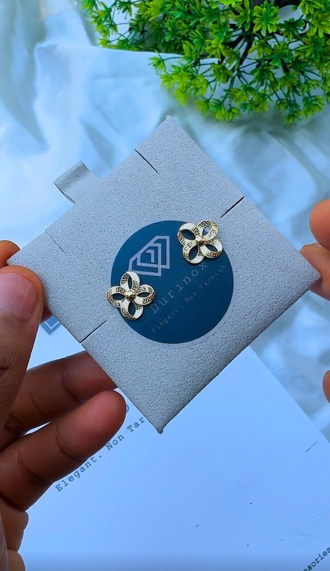 18K Solid Gold Textured Stud Earrings – Floral, Greek Key Clover & Bow Statement Stud Earrings (Pick Your Style) | 1.5 - 2.0g