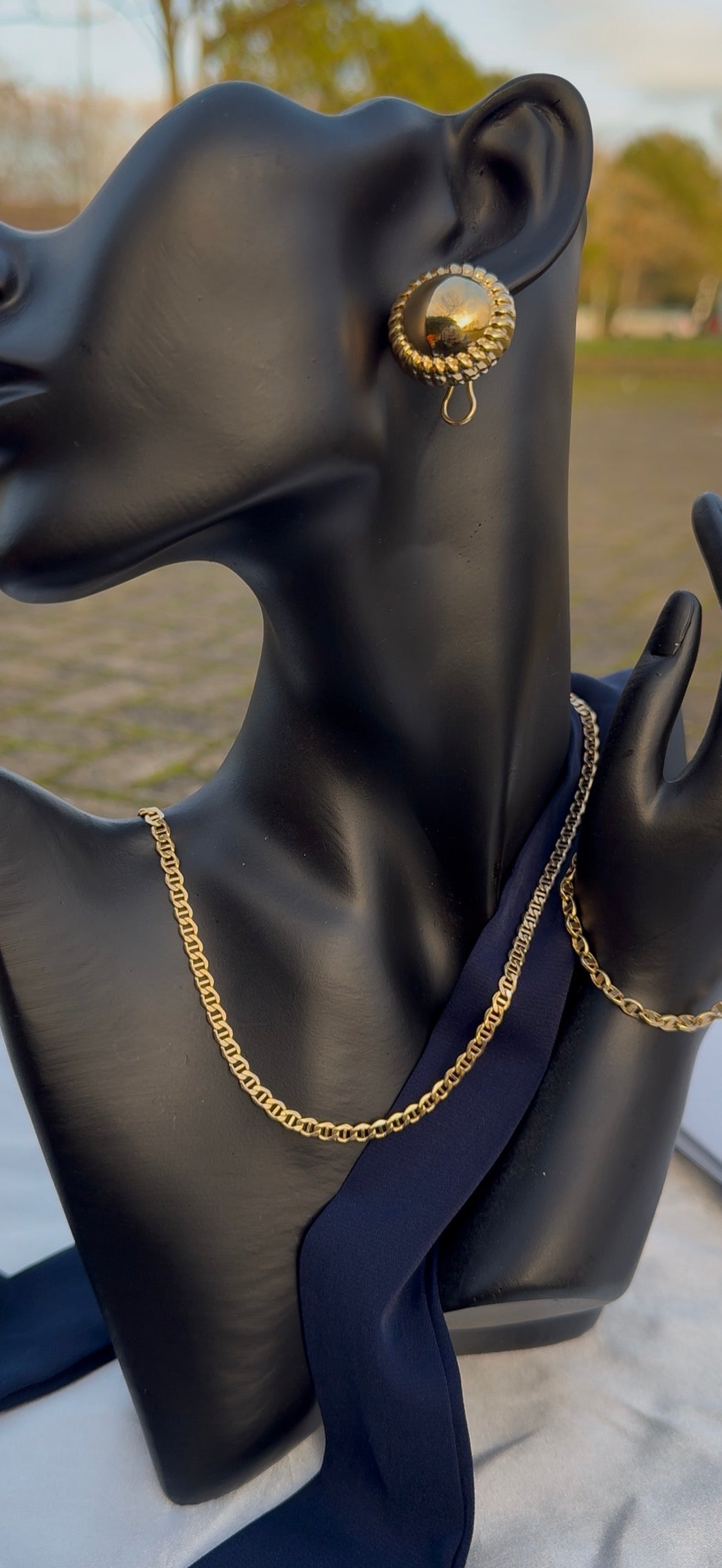 Deegad 18 Karat Real Gold Cuban Link Chain Necklace 18 Inches