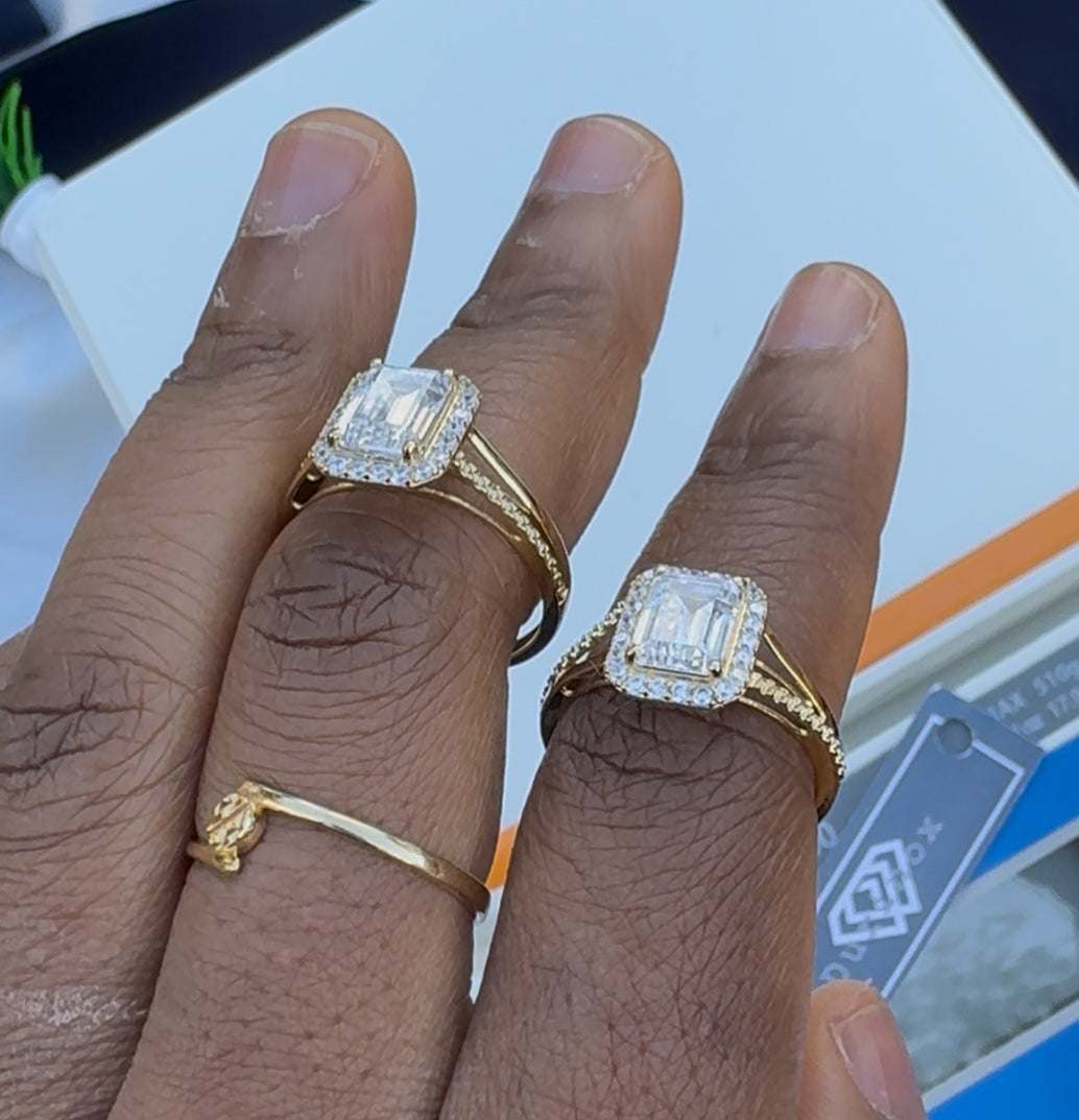 Degan 18 Karat Pure Gold Engagement Ring Size 7