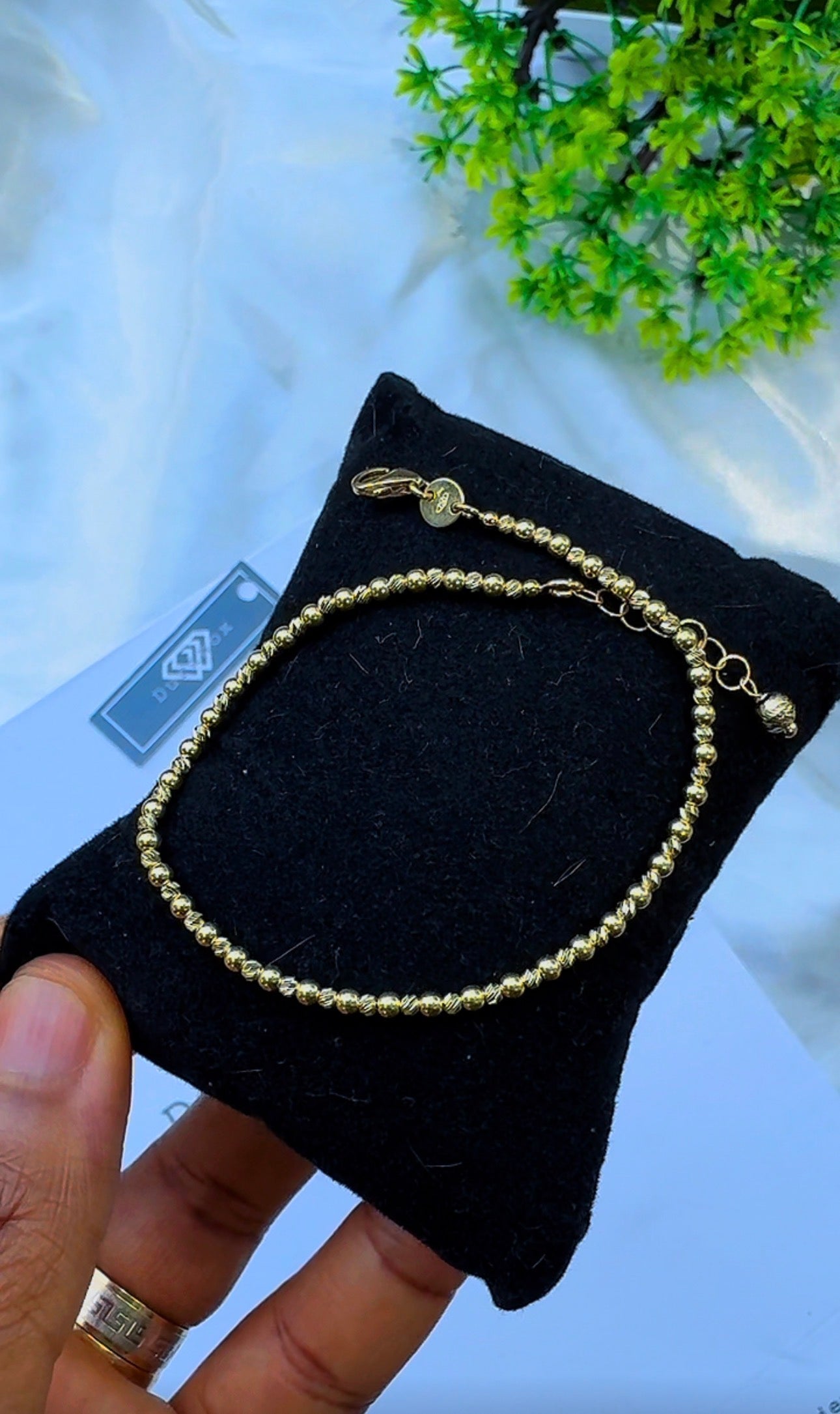 18K Solid Gold Ball Bracelet | 7.5 Inches | 2.9g | Extra