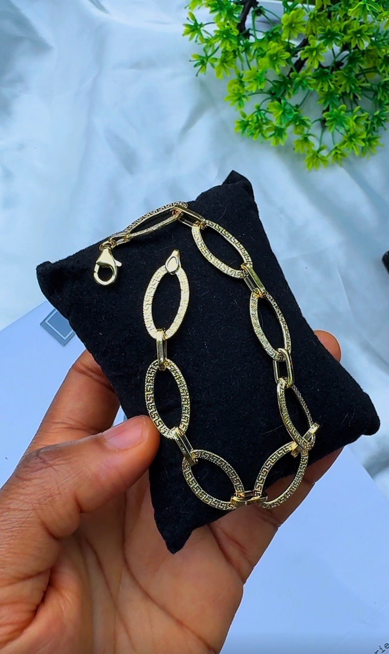 18K Solid Gold Chunky Bracelet | 7.5 Inches | 3.4g (Extra)