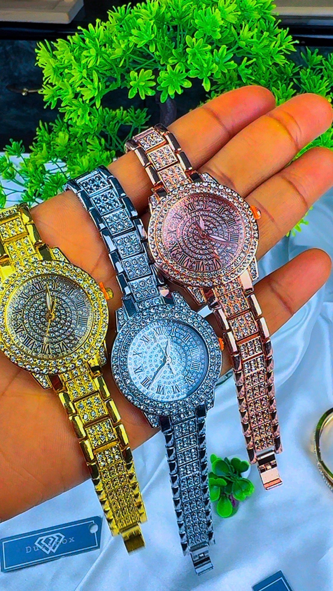Diiddam Quality 2pc Fashion Wristwatch & Bracelet Set Quartz Watches For Women