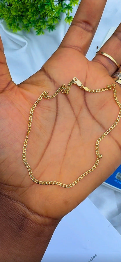 Durak 18ct Solid Gold Anklets 10 Inches