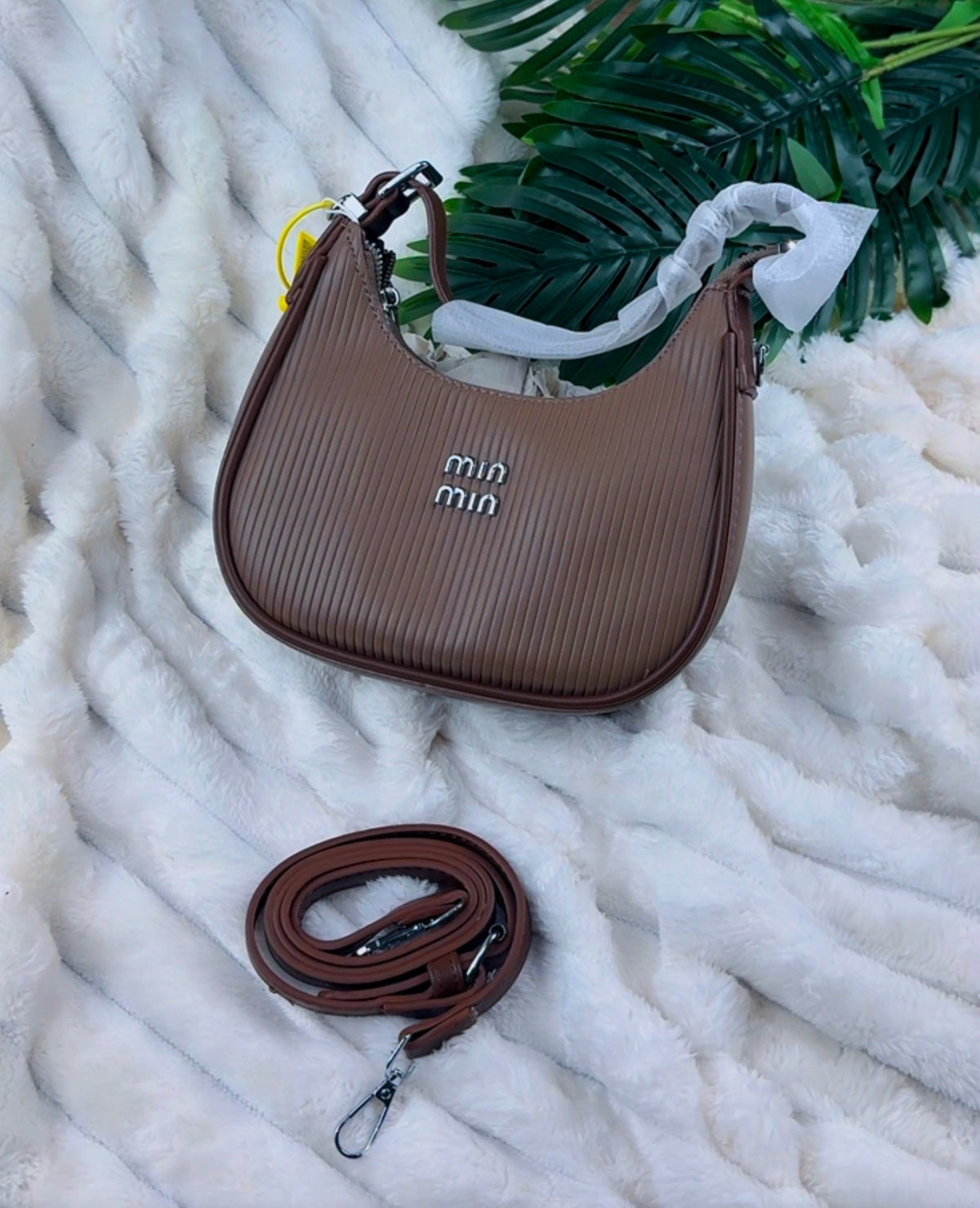 MM Fabric Textured Brown Shoulder Handbag for Women | LARYZ Everyday -031