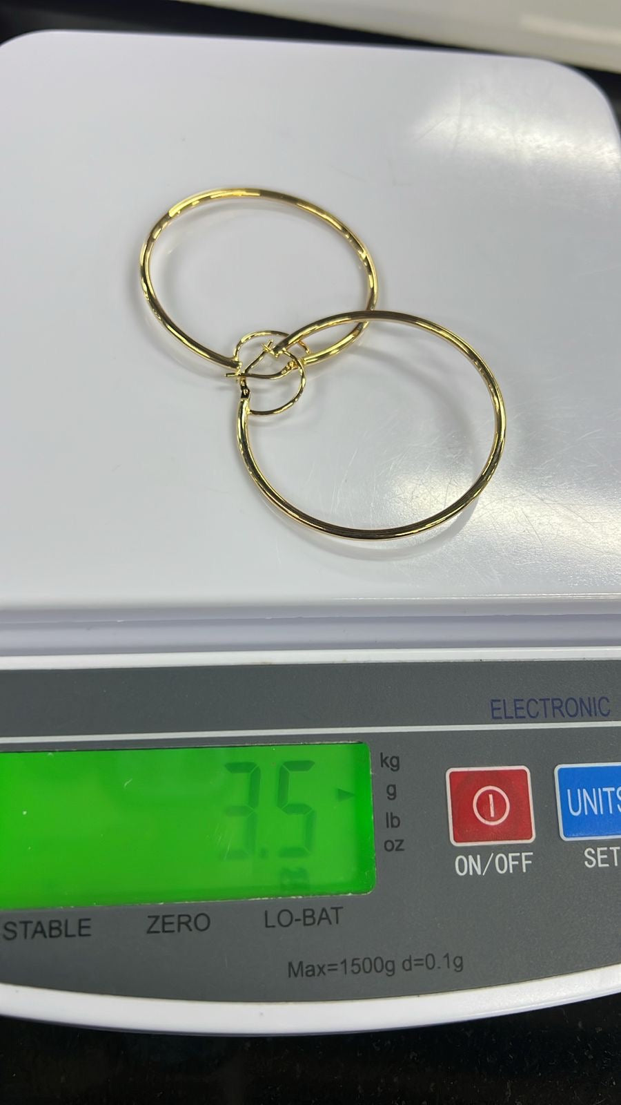 Defan 18ct Solid Gold Hoop Earrings
