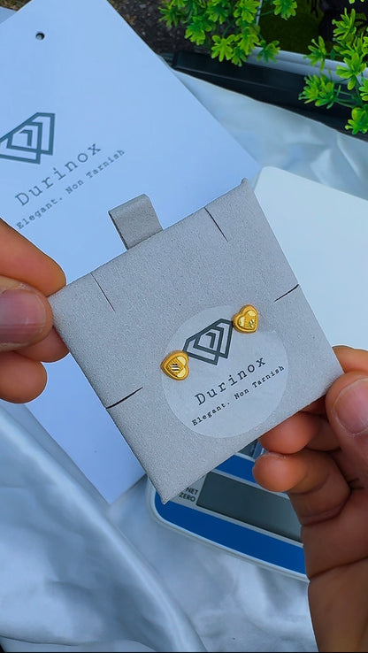 Diiga 21 Karat Real Gold Stud Earrings