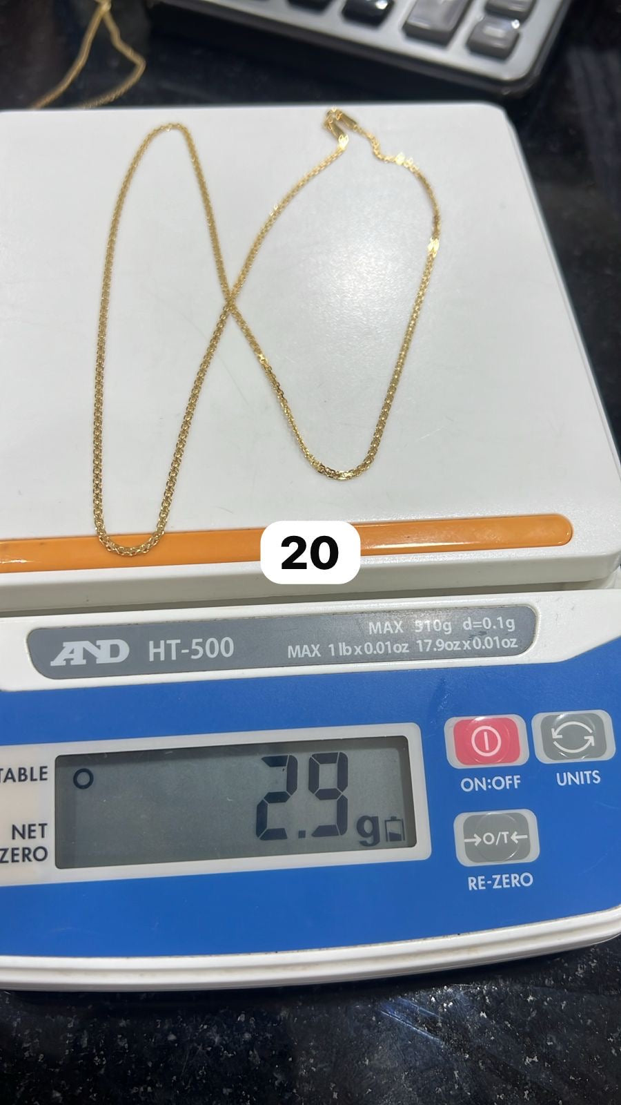 Degacts 18ct Solid Gold Carpet Chain 18 - 22 Inches