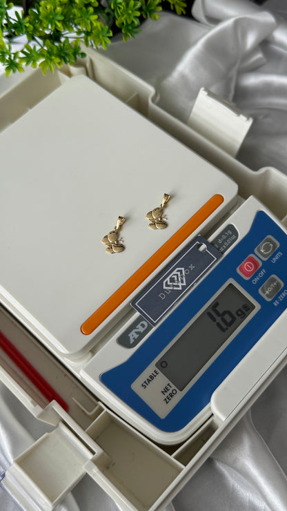Deglaff 18 Karat Real Gold Chain Pendant (Butterfly)