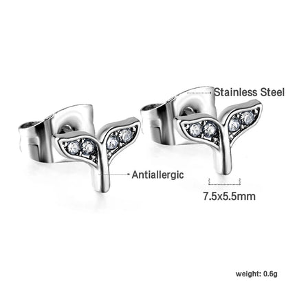 Decus Inbuilt Zirconia Crystal Stud Earrings