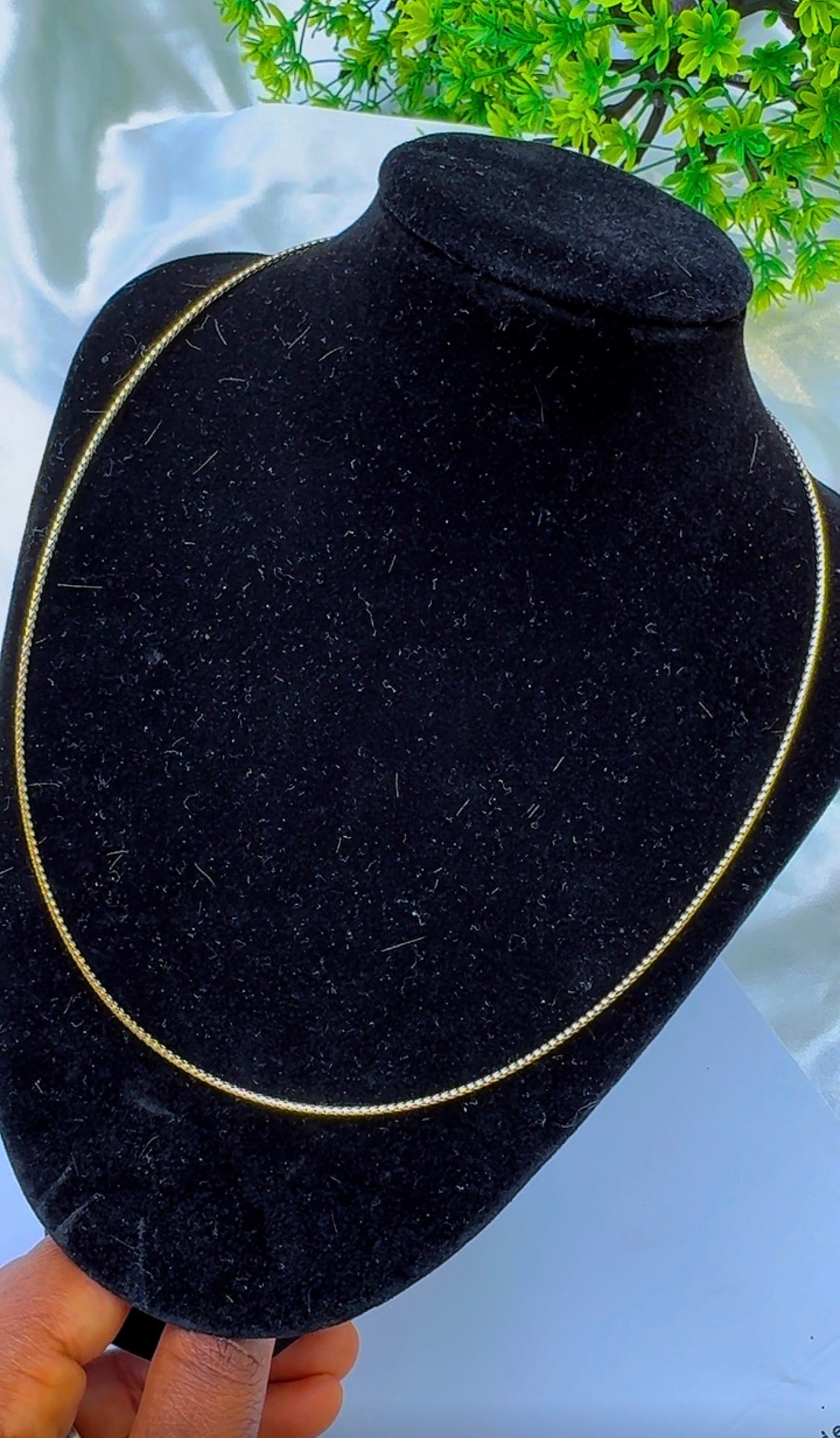 18K Solid Gold Chord Chain Necklace | 18 Inches | 2.5g (Extra)