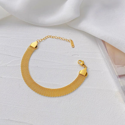 Dinam Vintage Mesh Carpet Non Tarnish Stainless Steel Bracelet