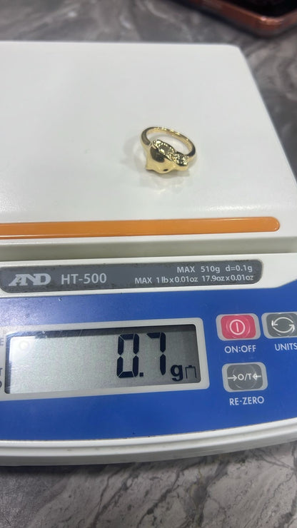18ct Solid Gold Women Fashion Ring Size 8 (Animal)