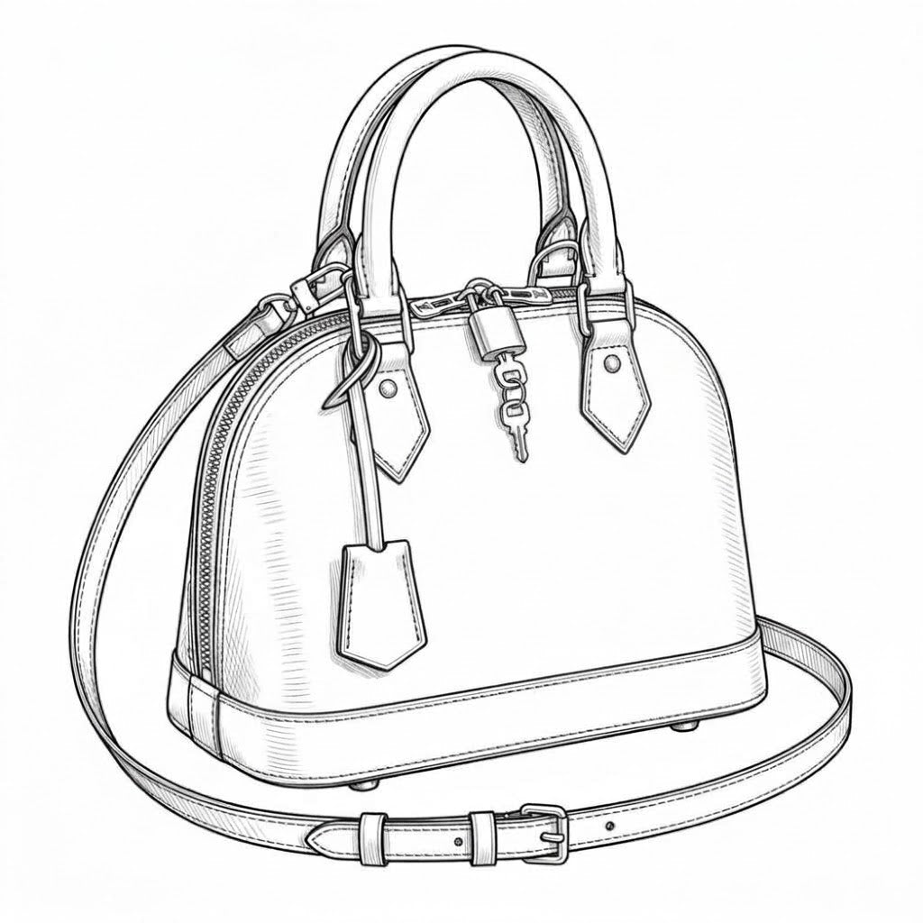 Monogram Dome Bag, Interlocking Monogram, Monogram Handbag - LASi005