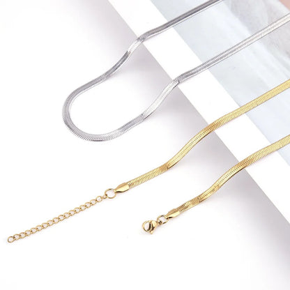 Dicab Stainless Steel Flat Round Snake and Rope Chains