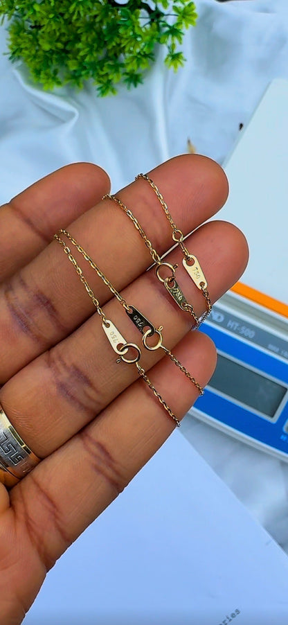 Dufag 18ct Solid Gold Chain 18&20 Inches