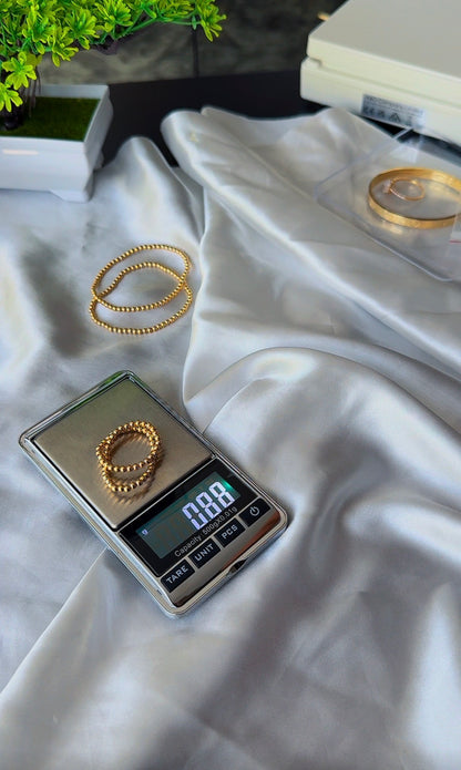 18K Solid Gold Stretchable Bangle (Shiny) | 0.9g & 1.3g | Small to Medium Wrists