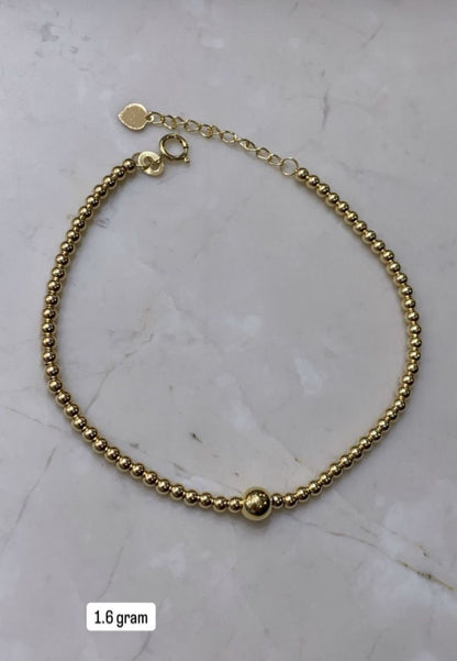 Degaxs 18K Solid Gold (Extra) Ball Bracelet Bangle