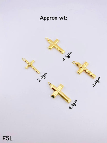 Dellarg 18ct Real Gold Dollar Chain Pendant