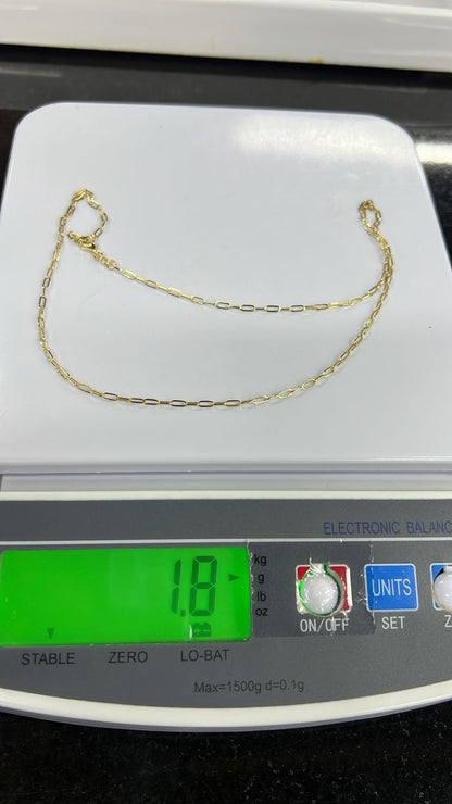 Defad 18K Pure Gold Chain Necklace 18 Inches