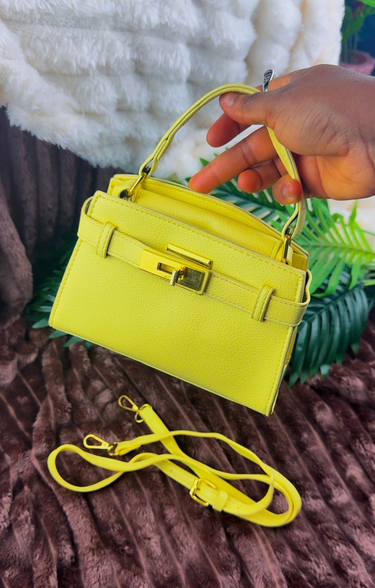 Yellow Structured Women's Handbag {Small} | LARYZ Everyday 006 | Small