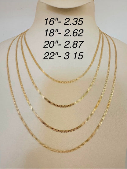 18ct Solid Gold Carpet Chain 18 - 22 Inches | 2.6g & 3.1g
