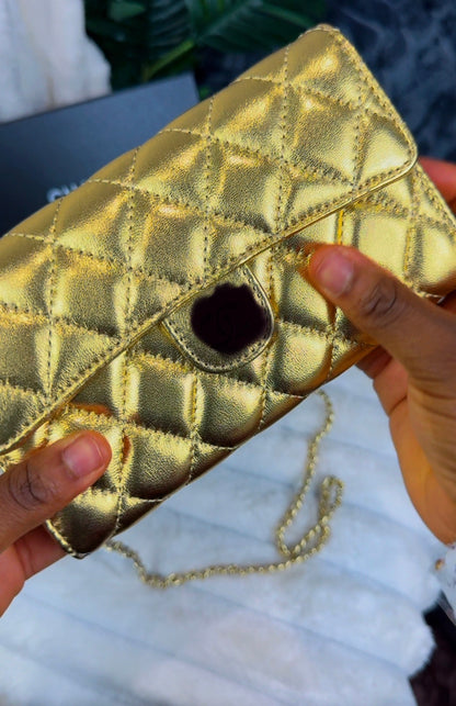 The Convertible Caviar & Quilted Lambskin Leather Chain Wallet & Crossbody - LASi009