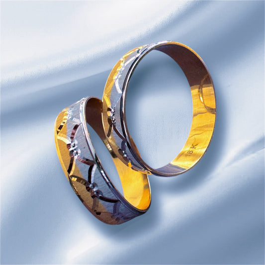 18 Karat Solid Gold Men Wedding Band