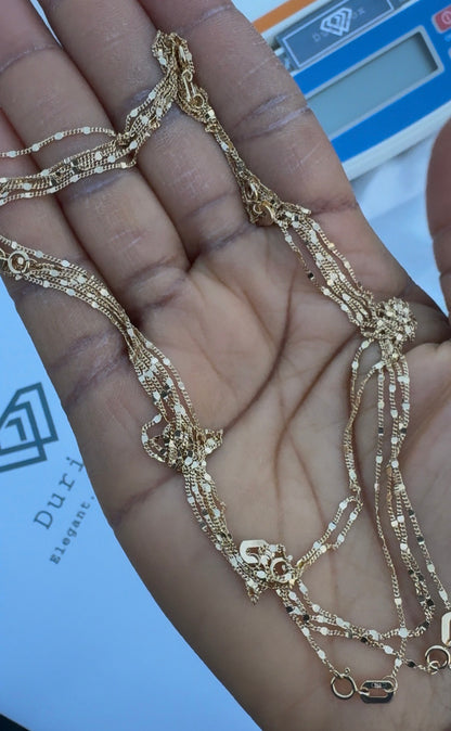 Degacc 18 karat Pure Italian gold Chain