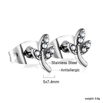 Decus Inbuilt Zirconia Crystal Stud Earrings