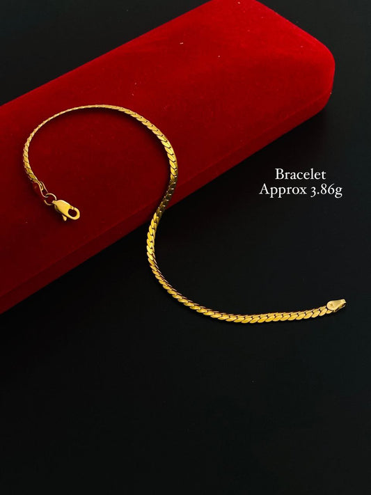 Defas 18ct Solid Gold Bracelet 8inches