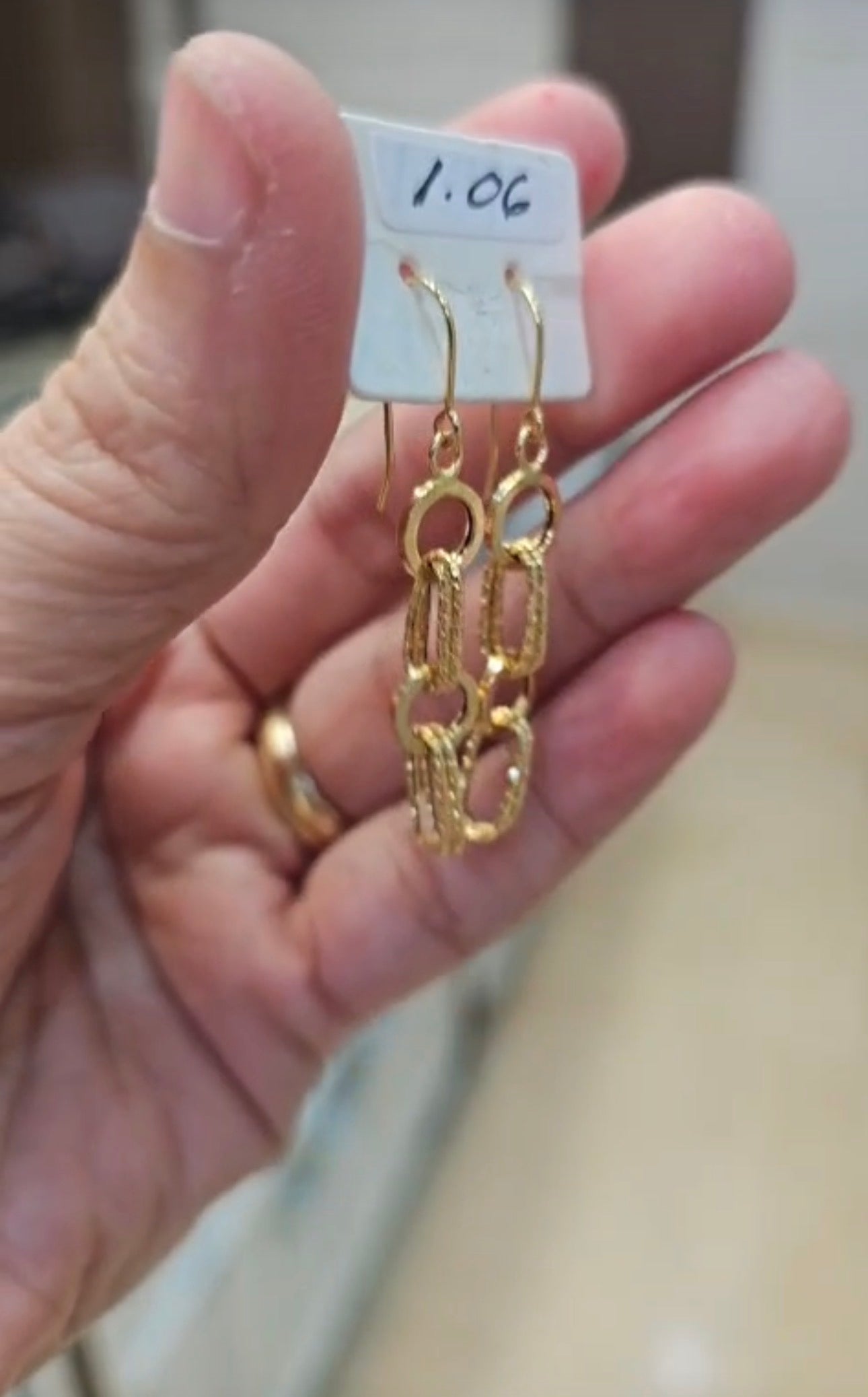 18ct Real Gold Drop Earrings | 1.1g