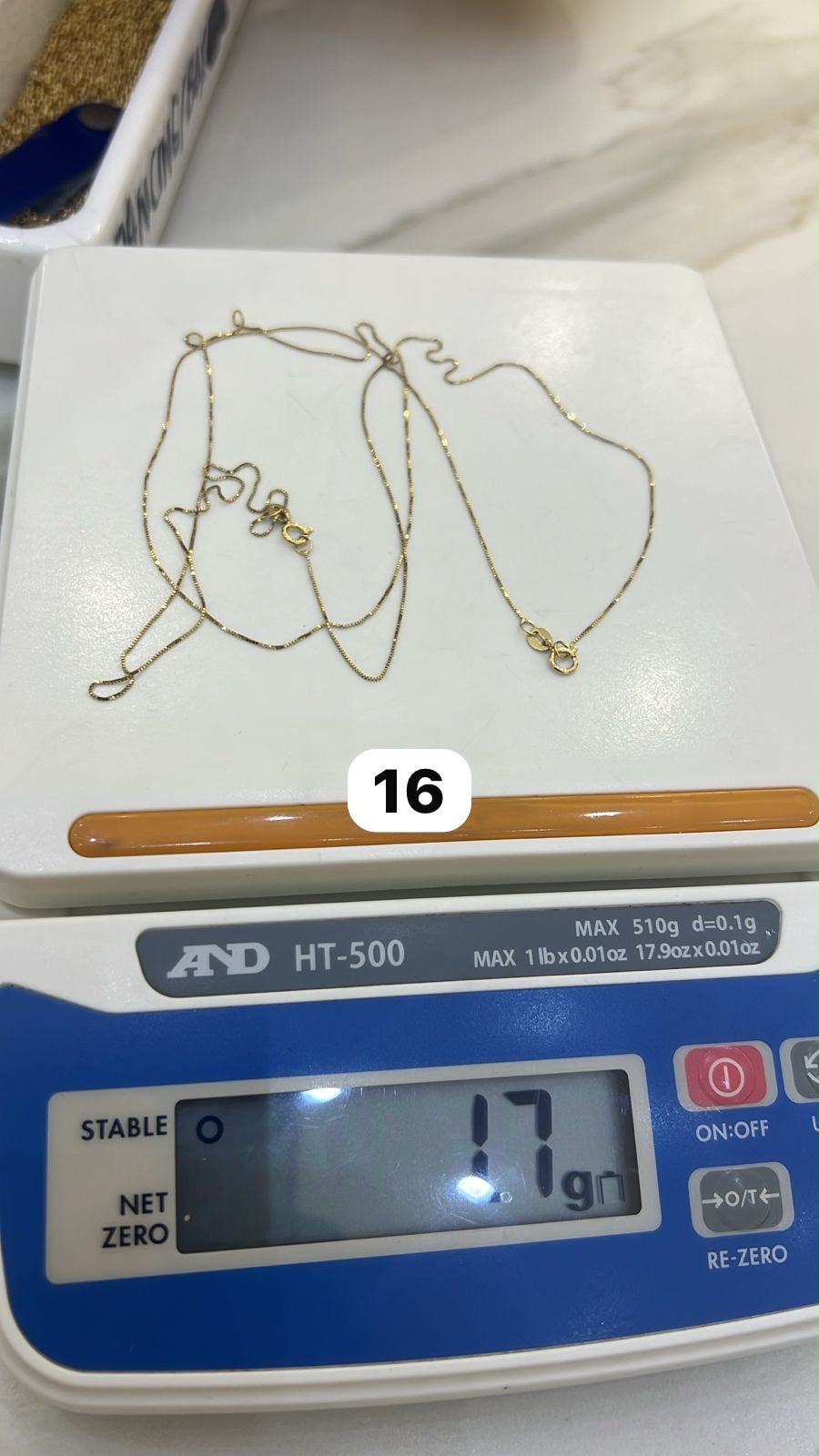 18ct Solid Gold Chain Necklace 16 & 18 Inches | Tiny Lightweight