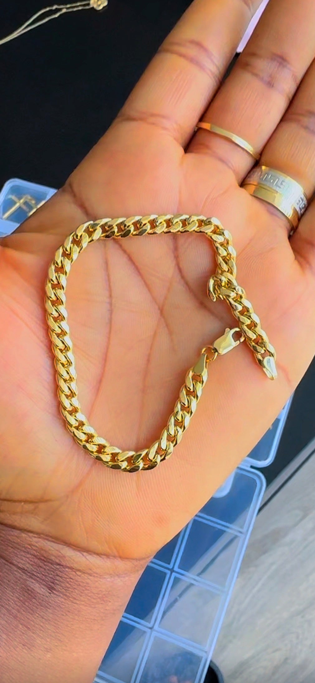 Durab 18ct Solid Gold Cuban Bracelet 7.5 Inches