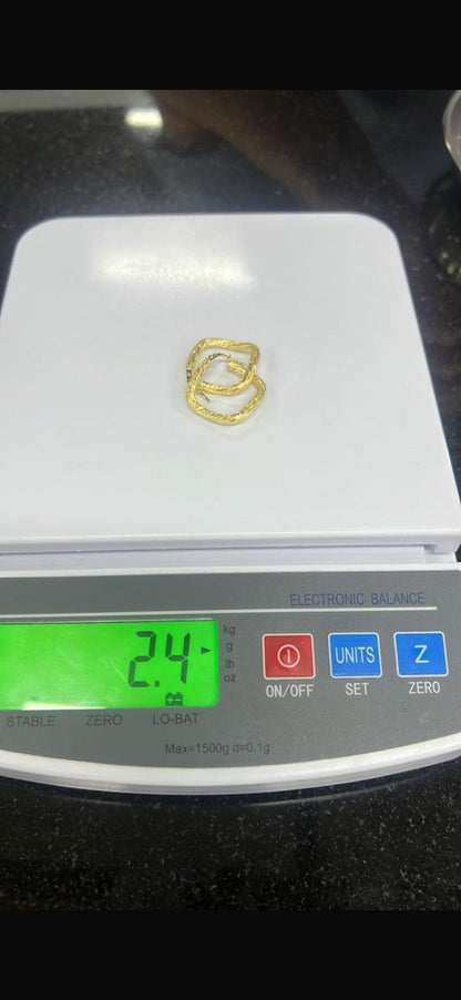 Degans 18Karat Pure Gold Hoop Earrings