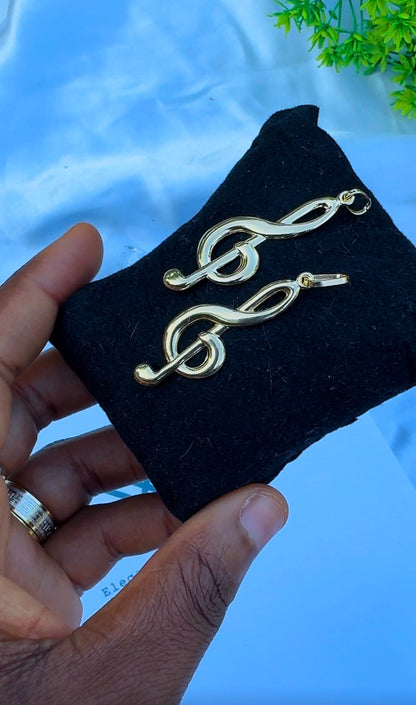 18K Solid Gold Music Note Pendant - 1.2g