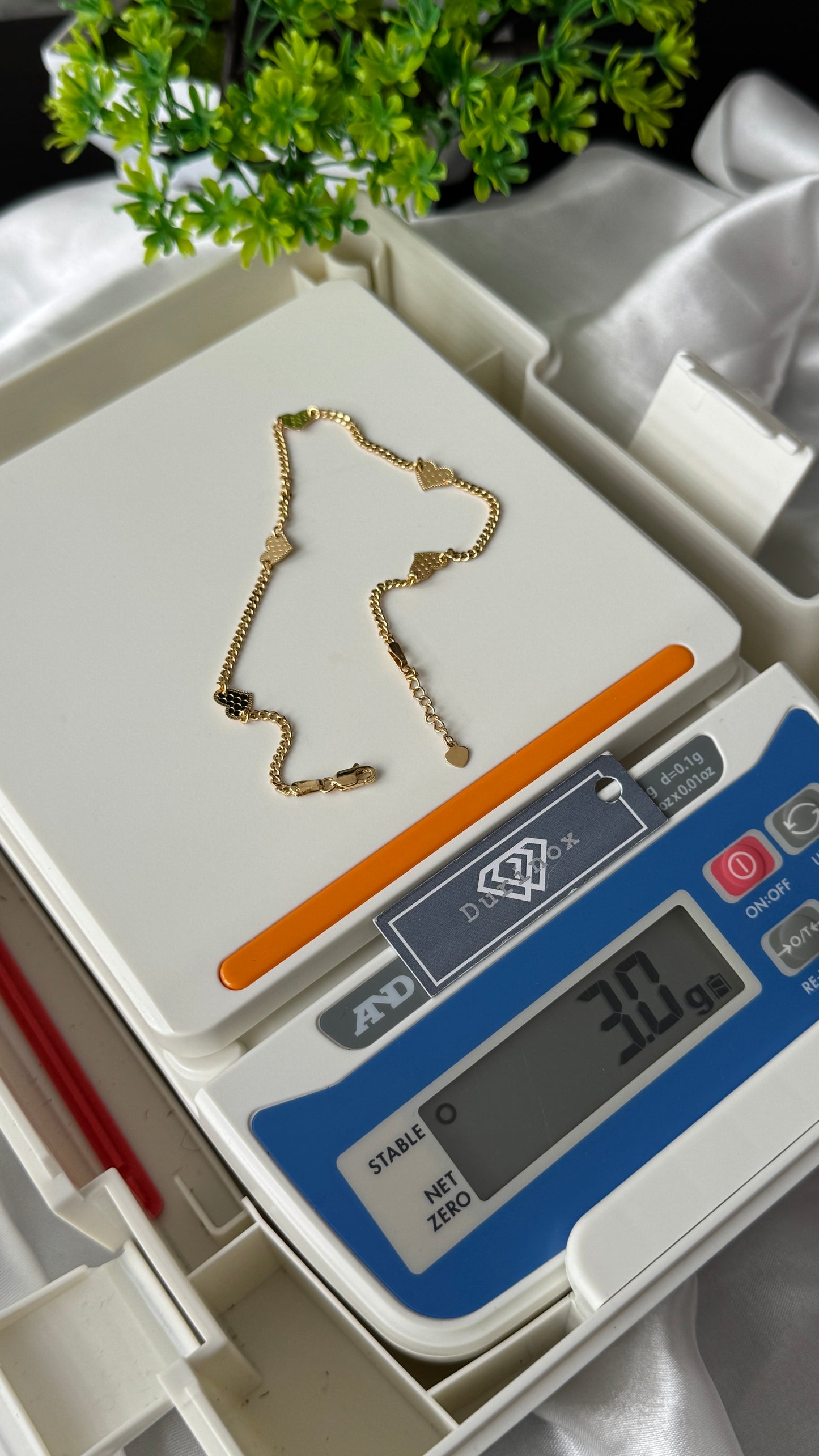 Degar 18Karat Pure Gold Anklets 10.5 Inches