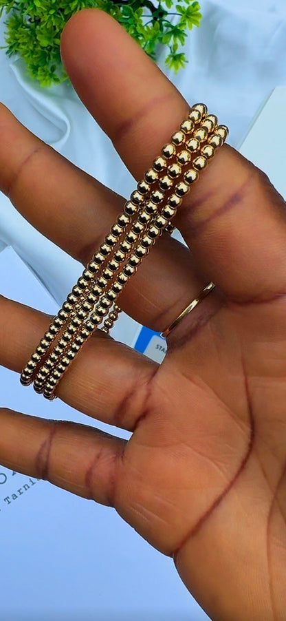 Degaxs 18K Solid Gold Stretchable Bangle (Shiny)