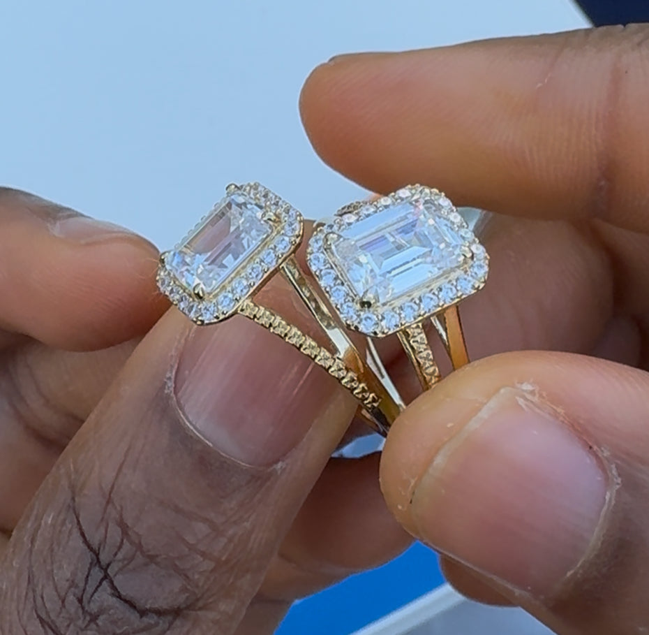 Degan 18 Karat Pure Gold Engagement Ring Size 7