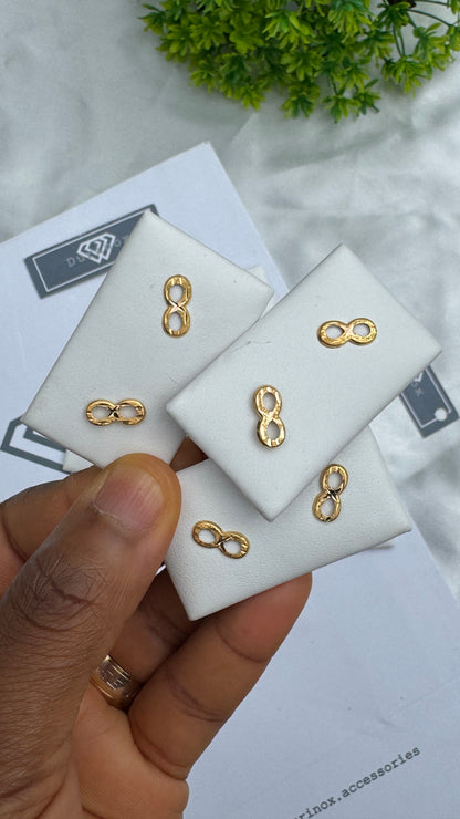 18 Karat Solid Gold Screw Stud Earrings
