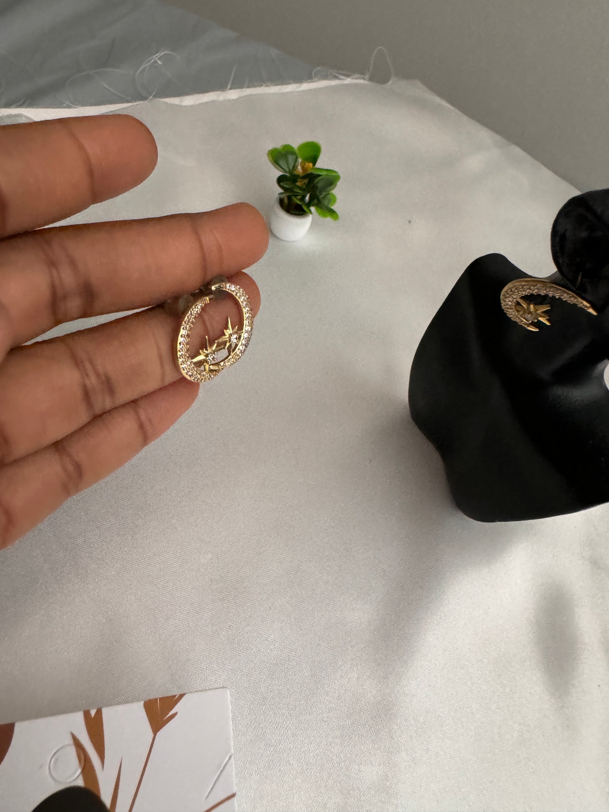 Stone studded earrings