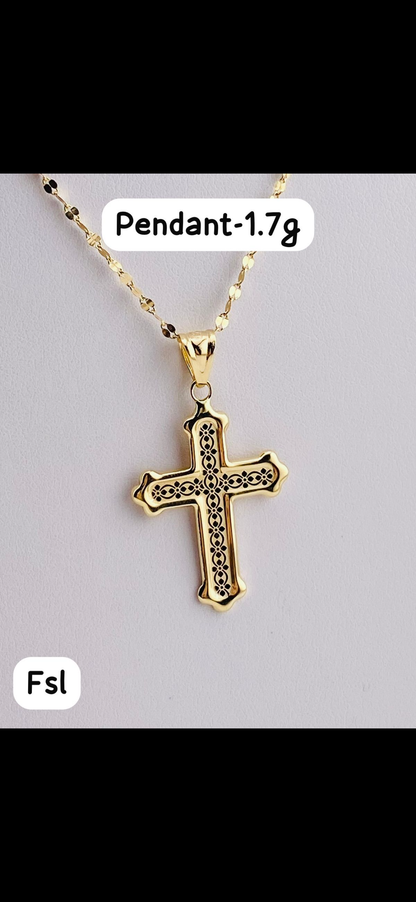 18 Karat Solid Gold Pendant Cross Pendant | 1.8g