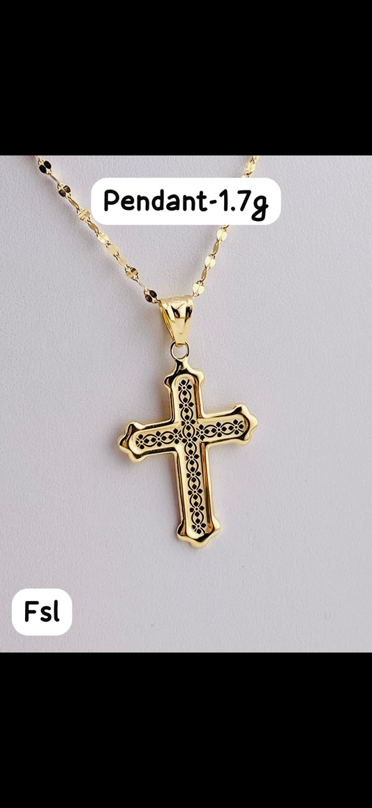 18 Karat Solid Gold Pendant Cross Pendant | 1.8g